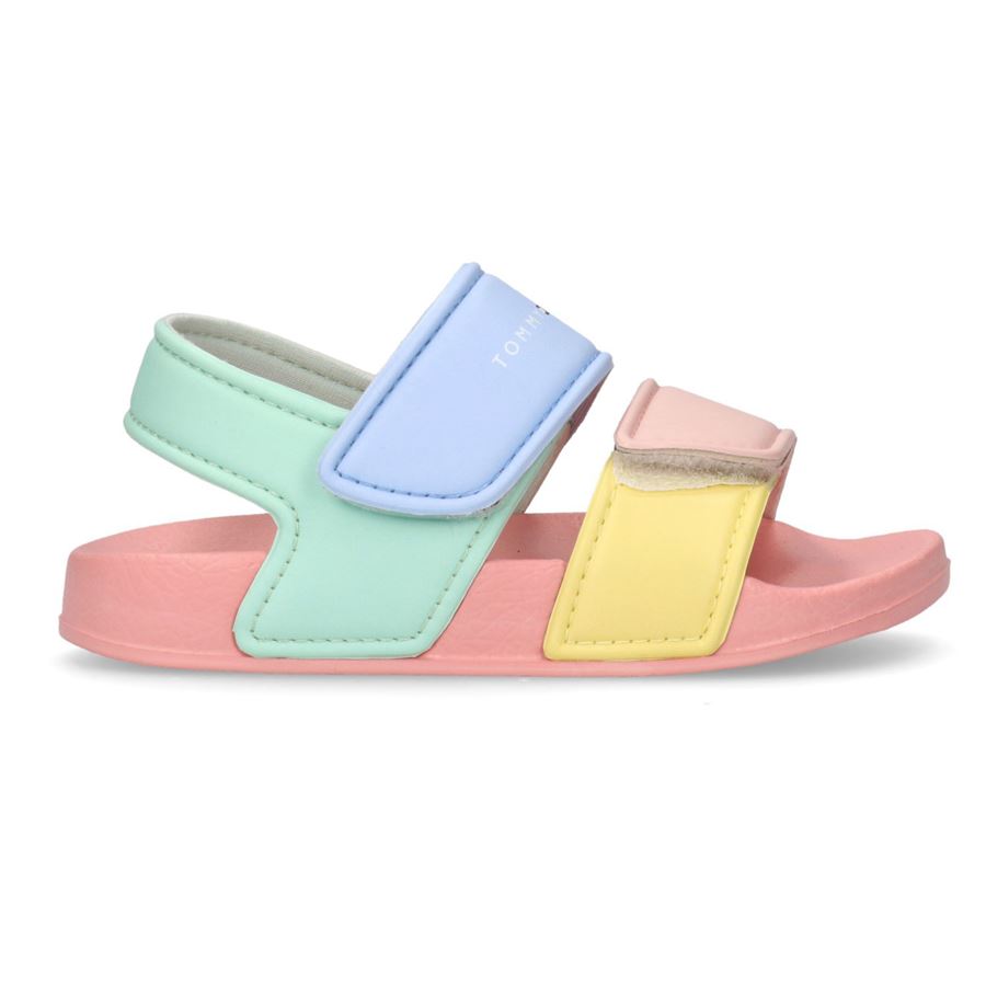 Sandali da mare doppio velcro color block da bambina Tommy Hilfiger | T1A2338101172Y913